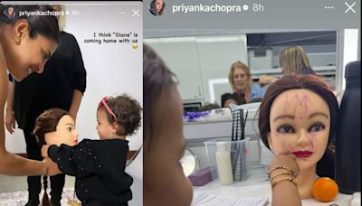 Priyanka Chopra shares daughter Malti Marie's pics while playing with mannequin on 'The Bluff' set