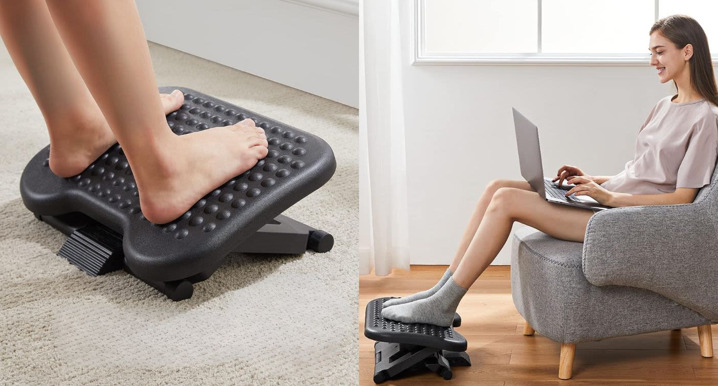 This under-the-desk footrest can help alleviate back pain — it's 52% off on Amazon Canada right now