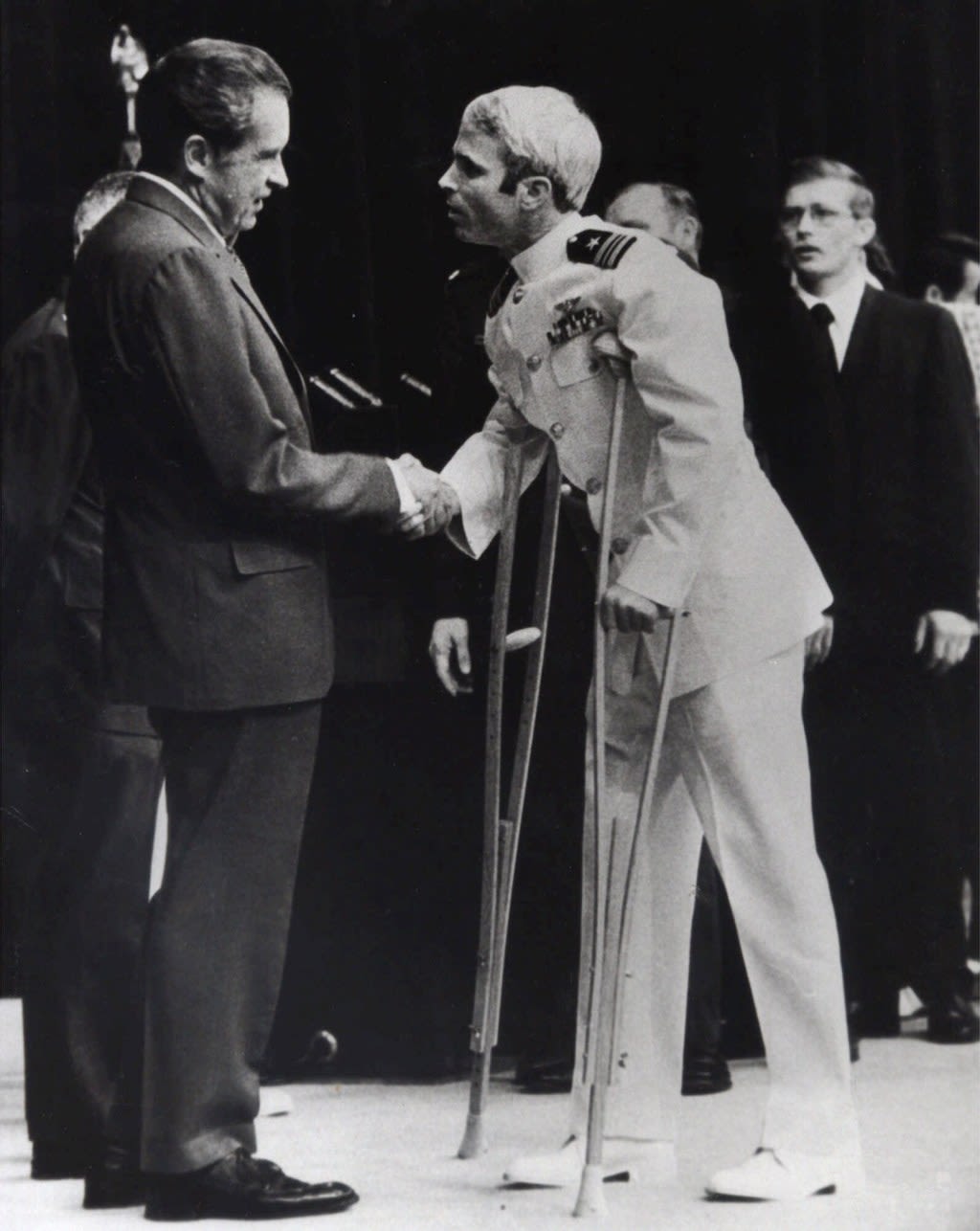Throwback Thursday: Nixon greets McCain after release