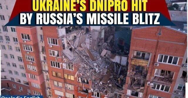 Russian Missiles Mercilessly Pound Ukraine’s Dnipro region, Residential Building Heavily Damaged