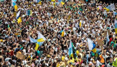 Some 55,000 protest on Spain's Canary Islands against mass tourism