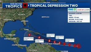 Tropical Depression 2 forms; expected to become Tropical Storm Beryl soon