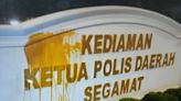 Vandalised entrance of Segamat police chief’s residence took place four months ago