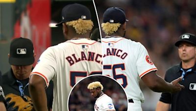 Astros’ Ronel Blanco ejected for ‘stickiest’ glove umpire has ever seen