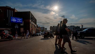 Outside the RNC, day one saw peaceful protests and slow business