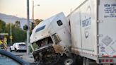 Semi-truck collision closes Highway 17 in Surrey