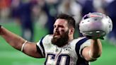 Rob Ninkovich working with Broncos’ OLBs at practice