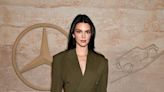 Kendall Jenner Updates the Power Suit in a Sculptural Military-Green Blazer