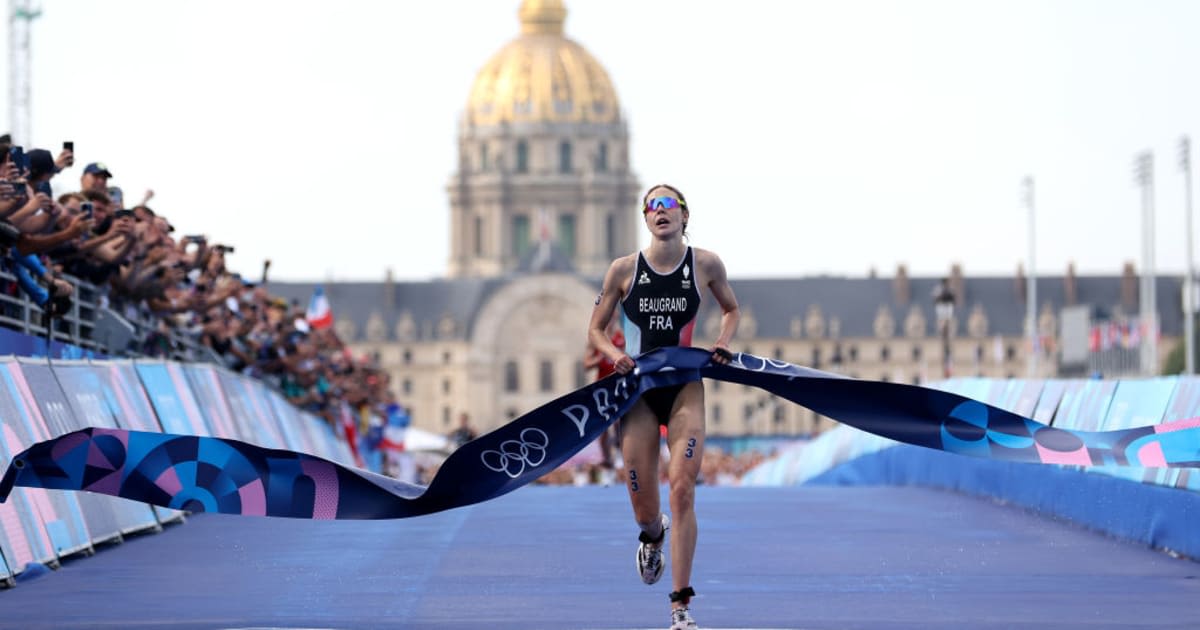 Paris 2024 triathlon: All results, as Cassandre Beaugrand wins spectacular women's individual gold