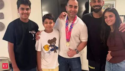 In Pictures: Virat Kohli celebrates T20 World Cup victory with family in Delhi