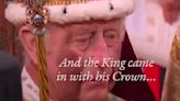 Harry makes VERY fleeting appearance in Coronation anniversary video
