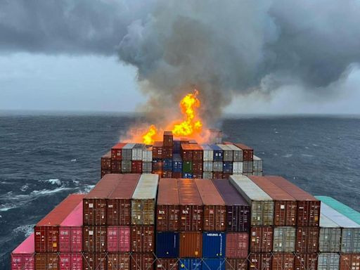 12 hours on, efforts underway to douse fire on cargo ship off Karwar coast in Karnataka