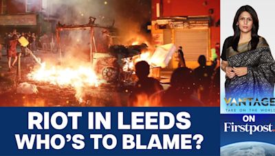 Riot Erupts in Leeds: Police Car Overturned & Bus Set Ablaze