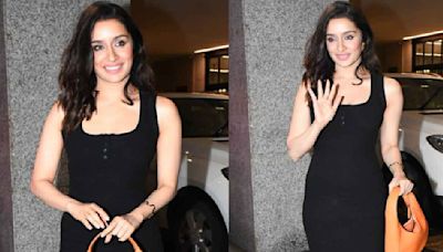 Shraddha Kapoor channels her inner Stree energy in black bodycon dress with classy bag