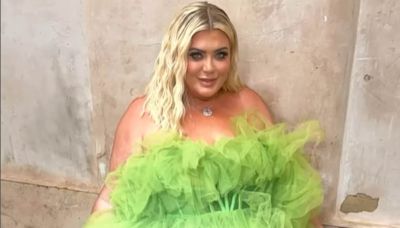 Gemma Collins hops on the Brat summer trend in bright green ball gown