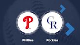 Phillies vs. Rockies Prediction & Game Info - May 26