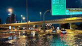 Torrential rain wreaked havoc at Dubai's airport, with video showing a plane battling across a flooded runway