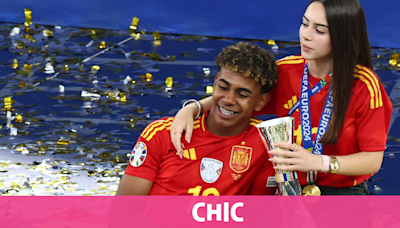 Lamine Yamal, la joven estrella de la Eurocopa, festejó la final con Álex Padilla, su guapa novia