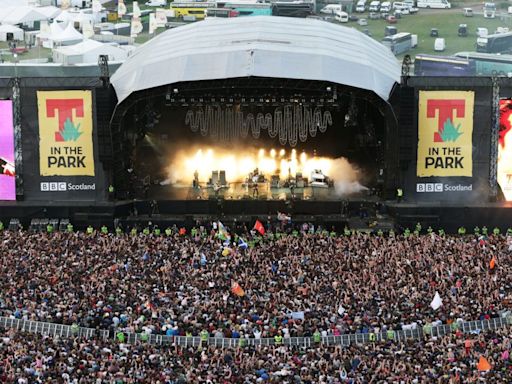 Arctic Monkeys played the exit music as T in the Park left Balado in 2014