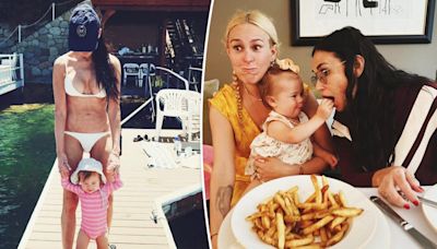 Demi Moore, 61, rocks white bikini in sweet snap with granddaughter Louetta