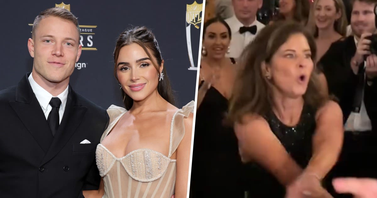 Watch Christian McCaffrey’s mom rock the dance floor at the NFL star's wedding to Olivia Culpo