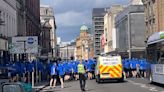 Police move Rangers fans away from Trongate ahead of Celtic march