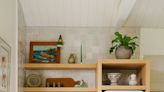 Oak-Wood Handles and Faux Drawers Are Murphy Bed Camouflage in This Guesthouse