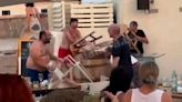 Shocking moment brawl erupts at Majorca beach club