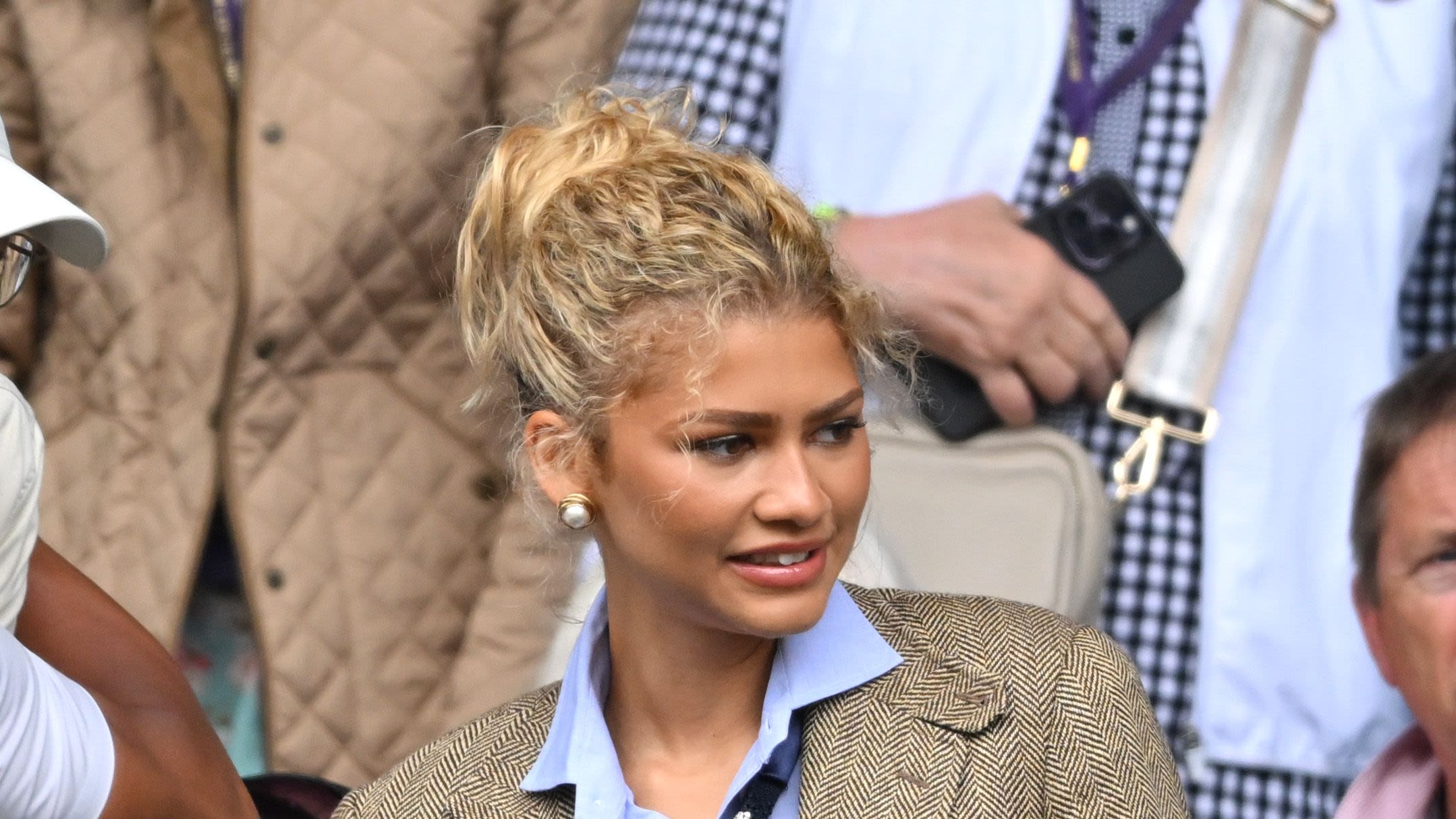 Zendaya Wears Ralph Lauren Blazer and Tie to Wimbledon