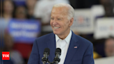 'Not going anywhere": US President Joe Biden assures supporters in Detroit - Times of India
