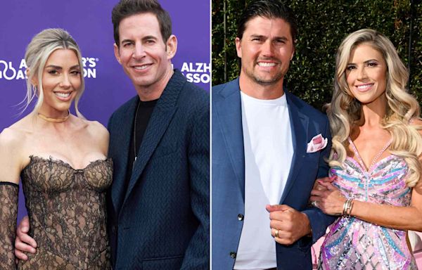 Heather Rae and Tarek El Moussa Exchange Mother's Day Bouquets with Christina Hall and Her Husband