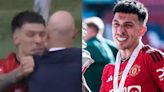 El eufórico festejo de Lisandro Martínez con el DT del Manchester United tras ganar la FA Cup