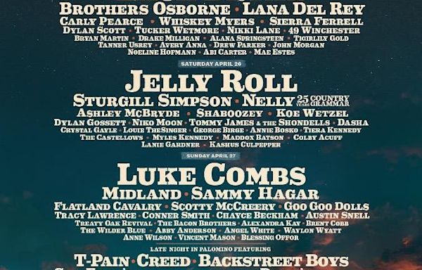 Stagecoach 2025: Zach Bryan, Jelly Roll and Luke Combs to Headline