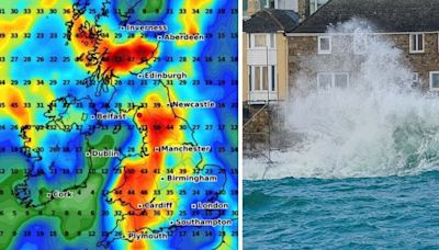 Weather maps reveal exact date UK to be hit by 700-mile rain bomb