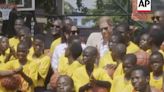 Prince Harry shows basketball prowess at event in Nigerian capital