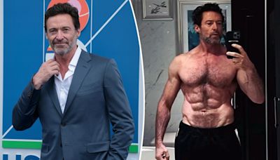 ‘Grateful’ Hugh Jackman, 55, flaunts rock-hard abs in shirtless thirst trap