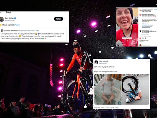 Tweets of the week: Geraint Thomas's super-fan reappears, and Ellen van Dijk sees the funny side of crashing