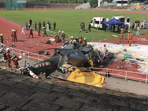 Two military helicopters fatally collide in midair, video shows