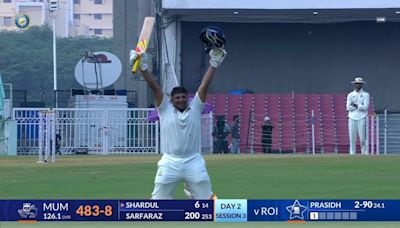 MUM vs ROI, Irani Cup: Sarfaraz Khan Breaks 52-Yr-Old Record With Double Hundred As Mumbai Cross 500 On Day 2; Video