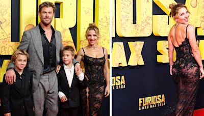 Chris Hemsworth's Wife Elsa Shows Off Thong on Thor Red Carpet