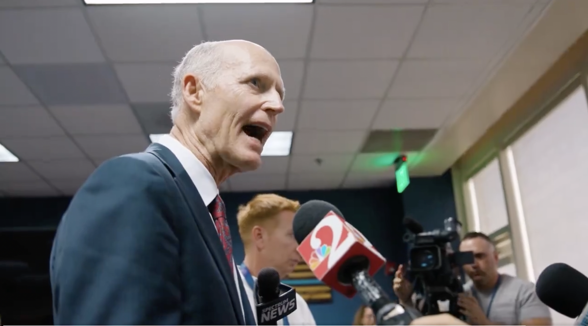 After voting against border package twice, Rick Scott blames Joe Biden for not patrolling for fentanyl