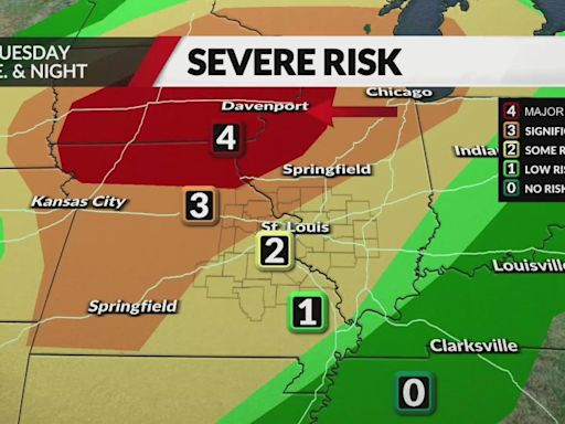 Threat of severe weather across St. Louis region tonight