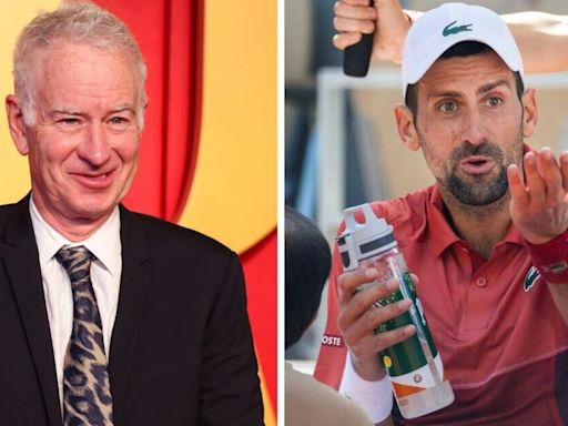 John McEnroe blames French Open for throwing Novak Djokovic under the bus