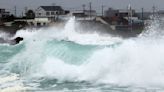 Khanun begins blowing into South Korea with strong winds after dumping rain on Japan for a week