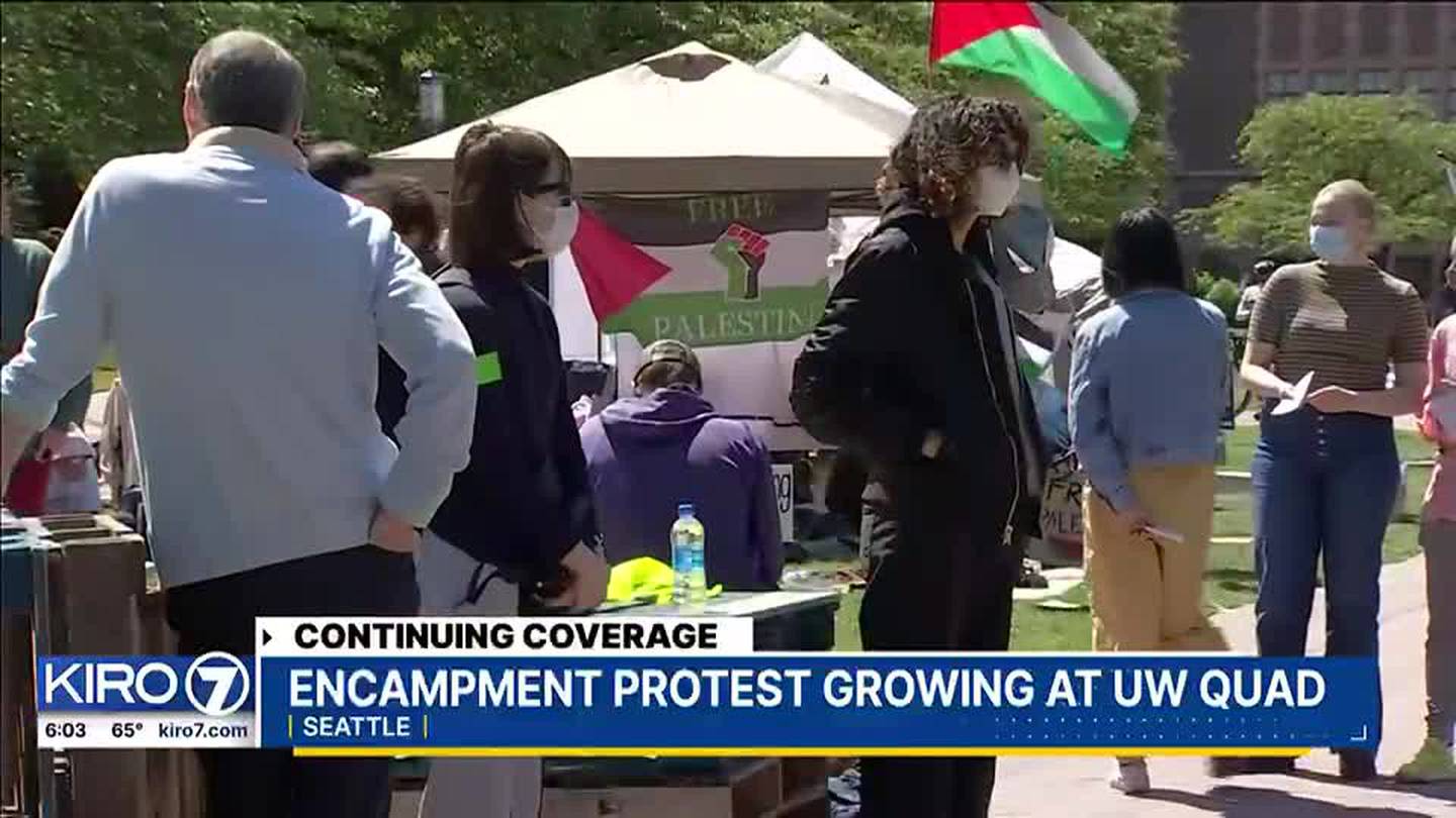 Encampment protest growing at UW Quad