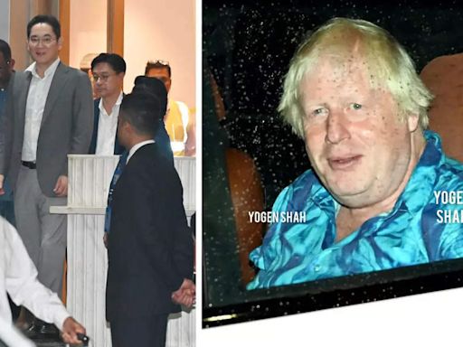 ...CEO Han Jong and former UK Prime Minister Borris Johnson arrive...Radhika Merchant's wedding | Hindi Movie News - Times of India