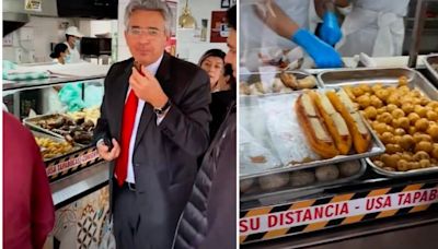 Enrique Gómez pasó por el local de fritanga de Doña Segunda y salió en su defensa: “Lo de la Dian es una tortura”