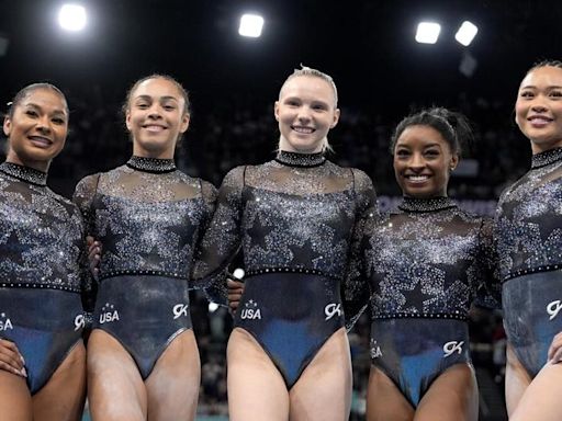 The Latest: Simone Biles and US women are cruising at the Olympics gymnastics team finals