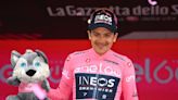 Richard Carapaz survives crash and ‘crazy’ stage to retain slender Giro d’Italia lead