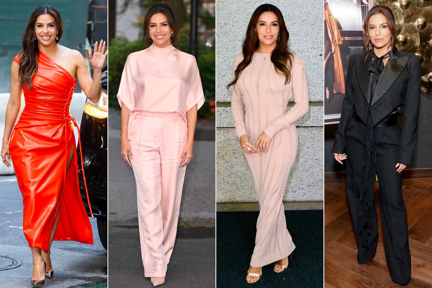 Eva Longoria Masters the Quick Change with 8 Different Outfits (and Stilettos!) in the Same Day